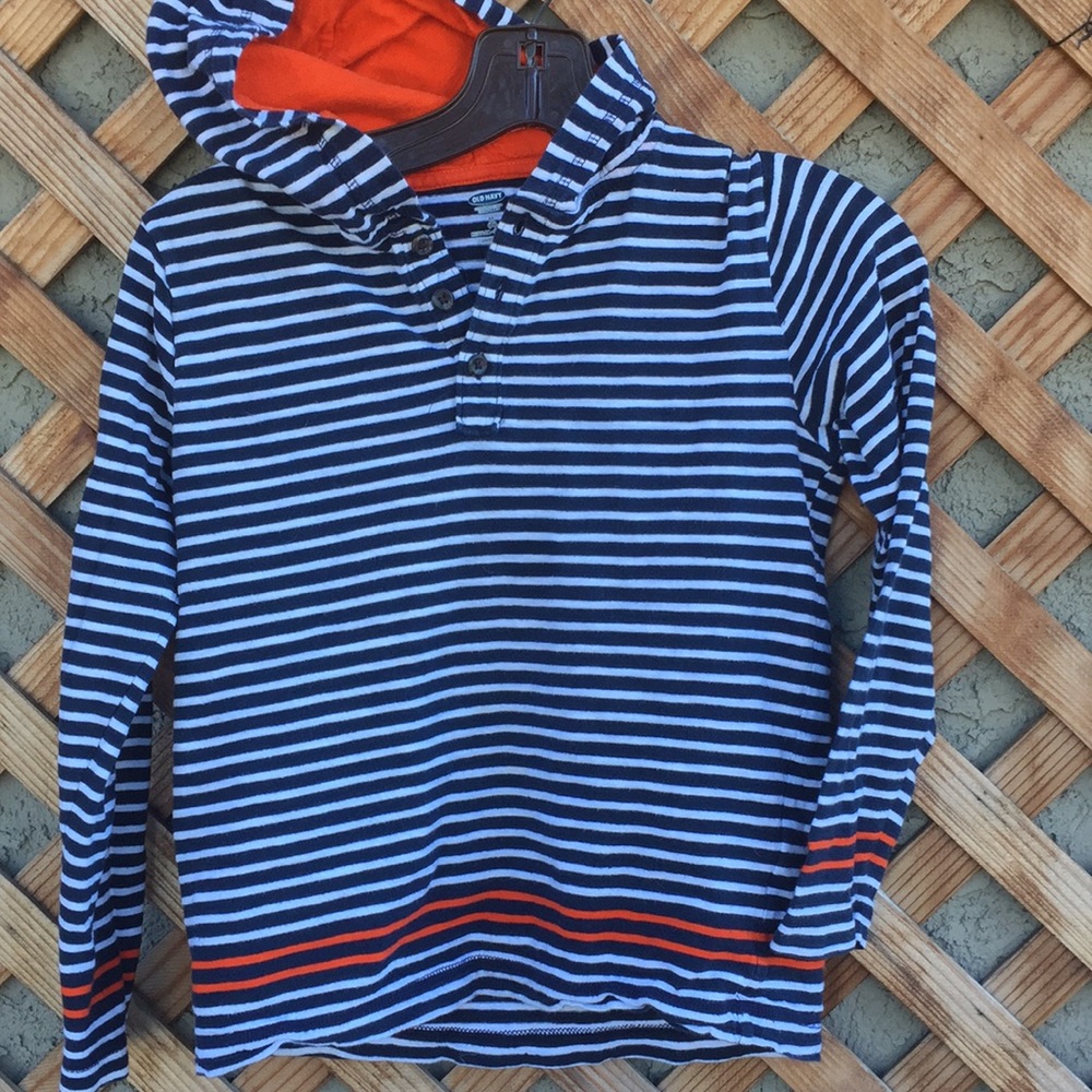Stripey hooded Henley